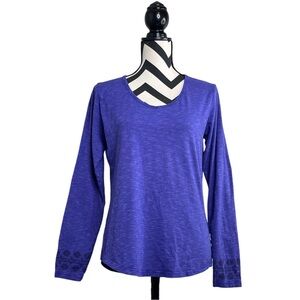 Horny Toad Sz M Organic Cotton Blend Pruple Long-Sleeve Top